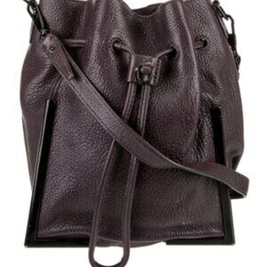 3.1 Phillip Lim Pebbled Leather Drawstring Bucket Bag with Dust Cover.